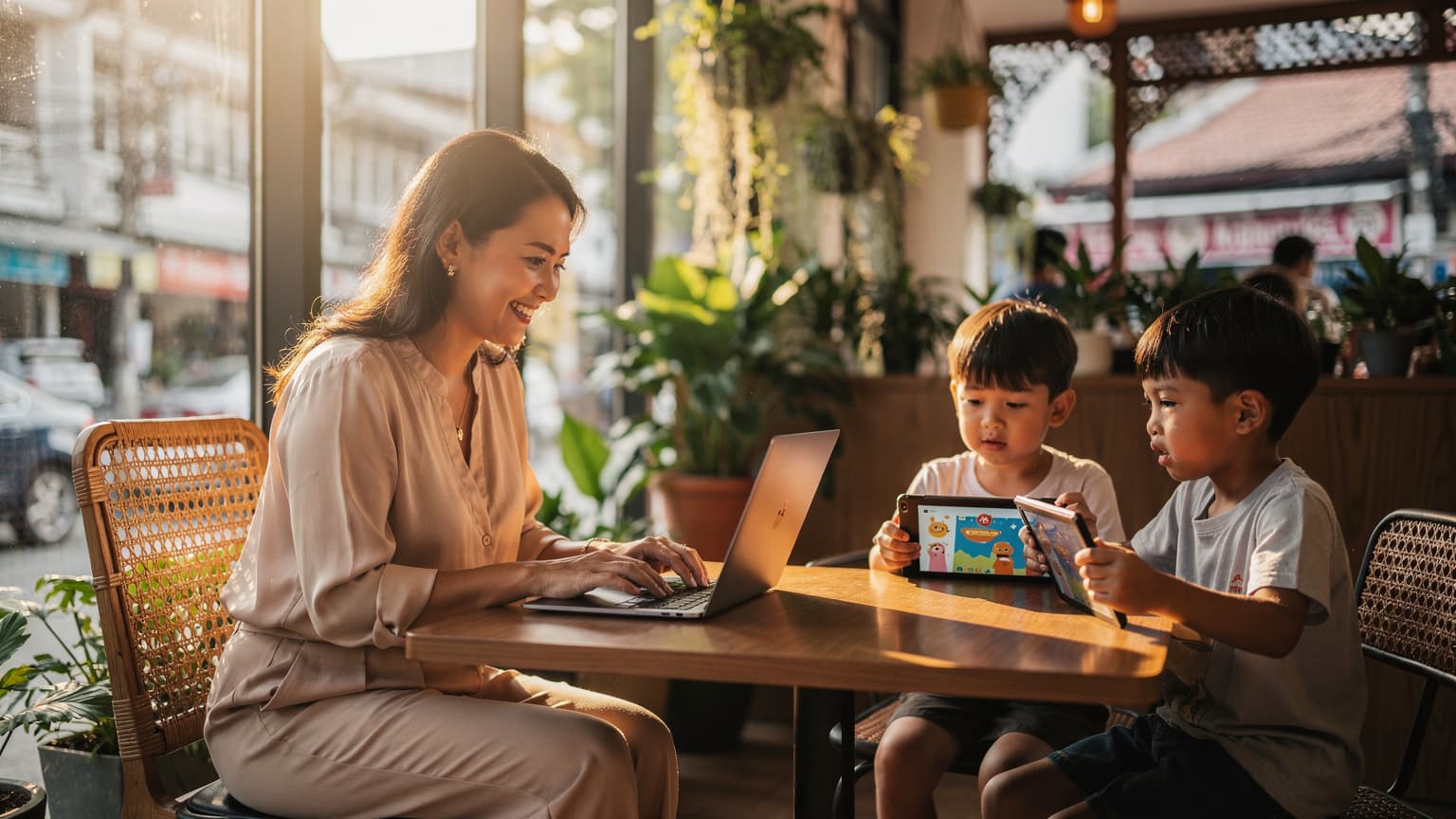 Télétravail à Bangkok 2026: L'eSIM, votre indispensable pour la famille connectée